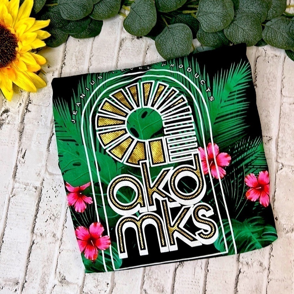 Akademiks Tropical T Shirt M Medium Monstrera Plants